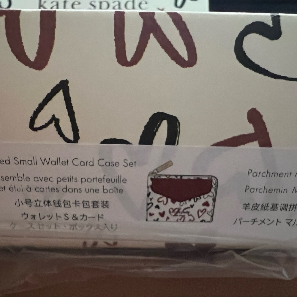 🆕kate spade Staci Scribble Heart Boxed Wallet Card Set $239::NWT:: - Picture 9 of 12